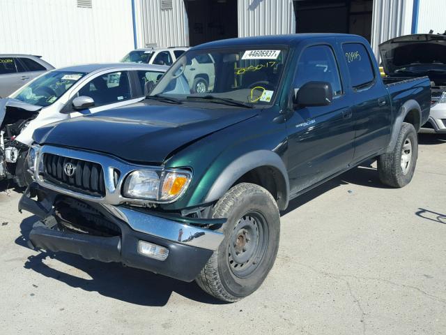 5TEGN92N62Z120238 - 2002 TOYOTA TACOMA GREEN photo 2