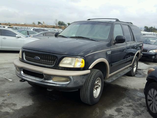 1FMPU18L5WLA49317 - 1998 FORD EXPEDITION BLACK photo 2