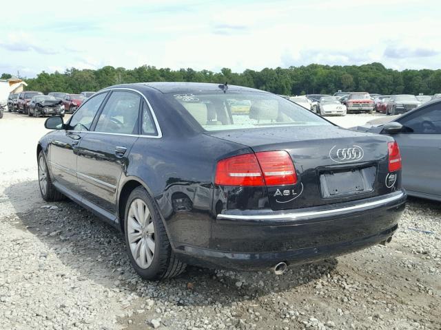 WAURVAFA7AN005857 - 2010 AUDI A8 QUATTRO BLACK photo 3