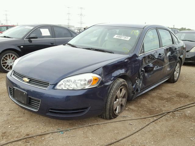 2G1WT57K991249672 - 2009 CHEVROLET IMPALA 1LT BLUE photo 2