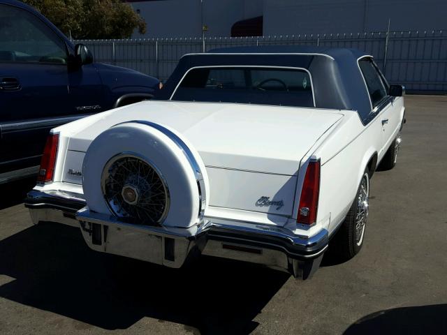 1G6AL6788EE620005 - 1984 CADILLAC ELDORADO B WHITE photo 4