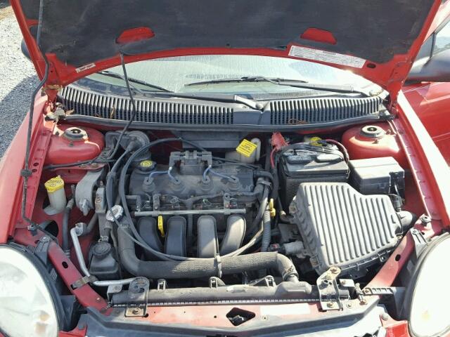 1B3ES56C04D590554 - 2004 DODGE NEON SXT RED photo 7