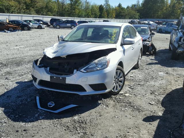 3N1AB7AP1GY286379 - 2016 NISSAN SENTRA S SILVER photo 2