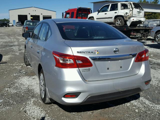 3N1AB7AP1GY286379 - 2016 NISSAN SENTRA S SILVER photo 3