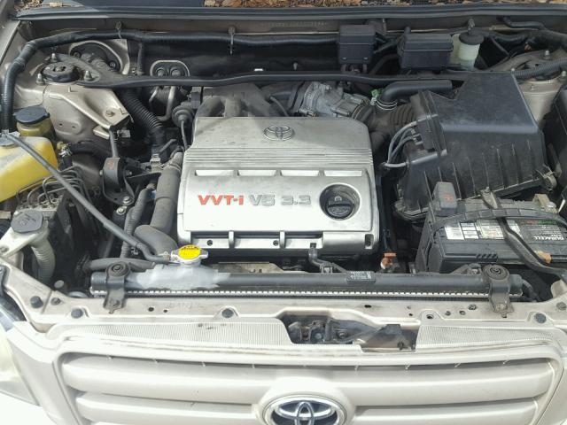 JTEGP21A450048892 - 2005 TOYOTA HIGHLANDER BEIGE photo 7