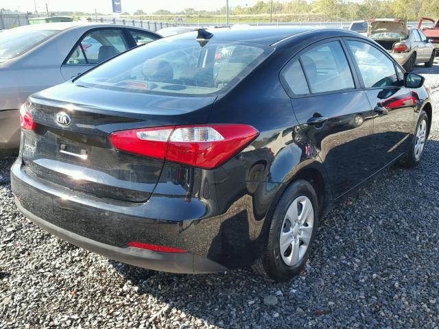 KNAFK4A60G5570797 - 2016 KIA FORTE LX BLACK photo 4