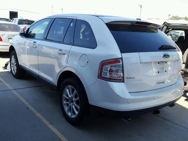 2FMDK38C89BA30267 - 2009 FORD EDGE SEL WHITE photo 3