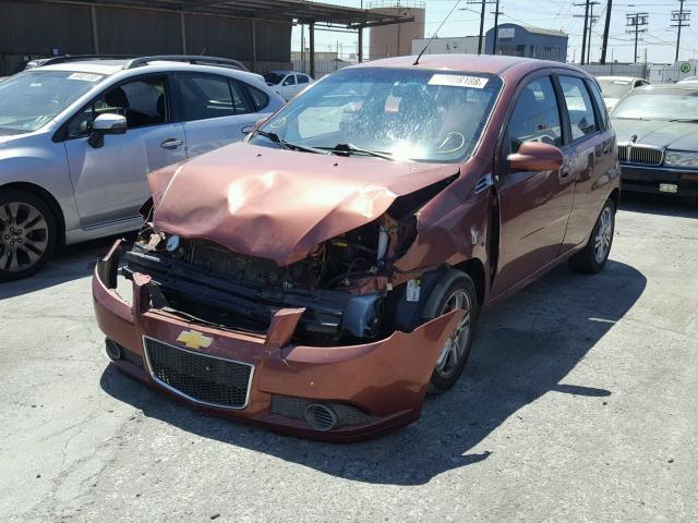 KL1TD6DE5BB255736 - 2011 CHEVROLET AVEO LS BROWN photo 2