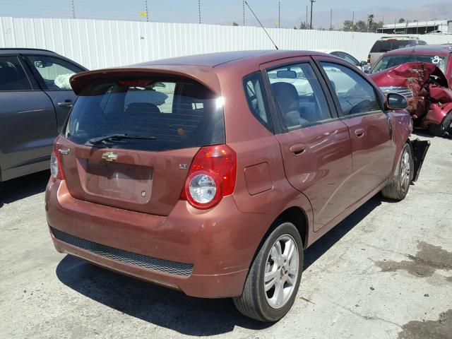 KL1TD6DE5BB255736 - 2011 CHEVROLET AVEO LS BROWN photo 4
