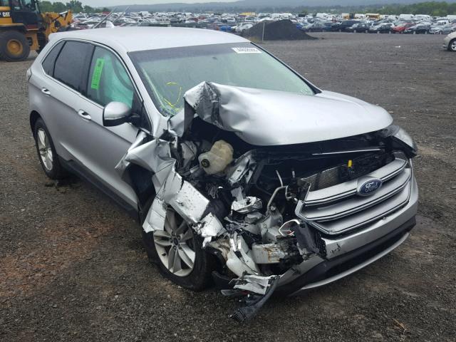 2FMTK4J9XFBB83132 - 2015 FORD EDGE SEL SILVER photo 1