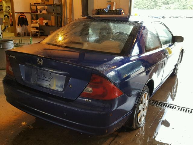 1HGEM22901L006593 - 2001 HONDA CIVIC SI BLUE photo 4