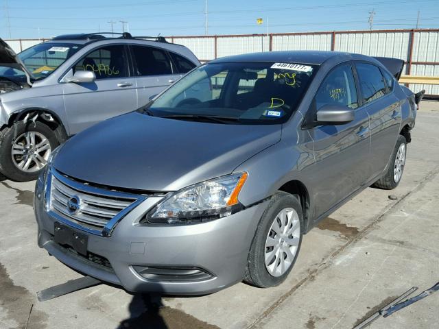 3N1AB7AP4EY247086 - 2014 NISSAN SENTRA S SILVER photo 2