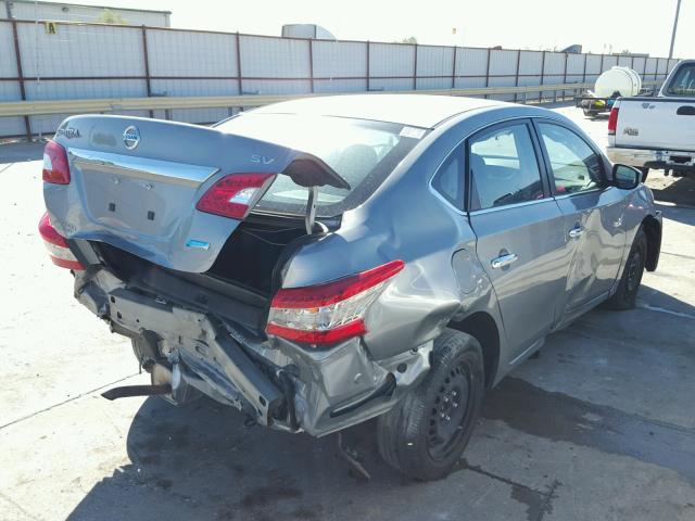 3N1AB7AP4EY247086 - 2014 NISSAN SENTRA S SILVER photo 4