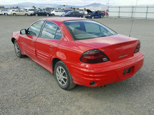 1G2NF52T2YM771285 - 2000 PONTIAC GRAND AM S Qırmızı foto 3