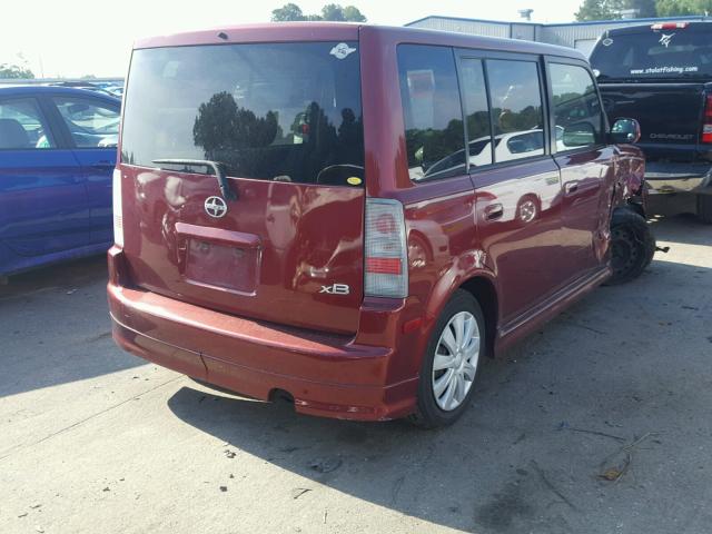 JTLKT324164072140 - 2006 TOYOTA SCION XB Rojo foto 4