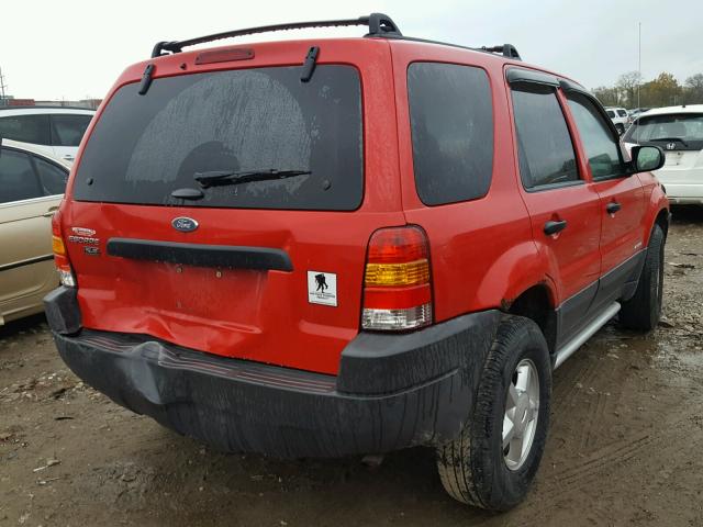 1FMYU01B02KC61283 - 2002 FORD ESCAPE XLS RED photo 4