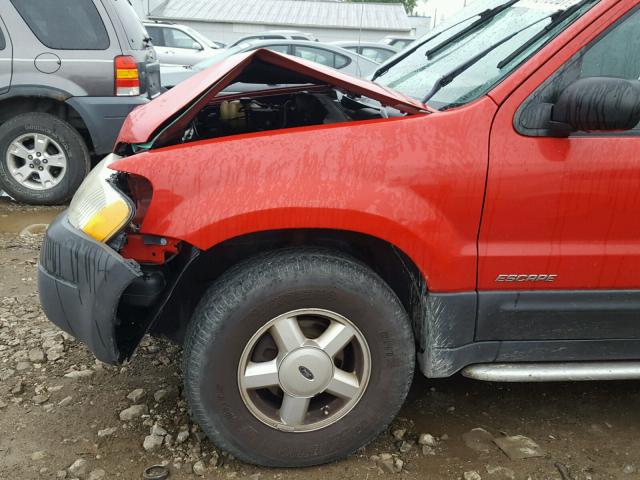 1FMYU01B02KC61283 - 2002 FORD ESCAPE XLS RED photo 9