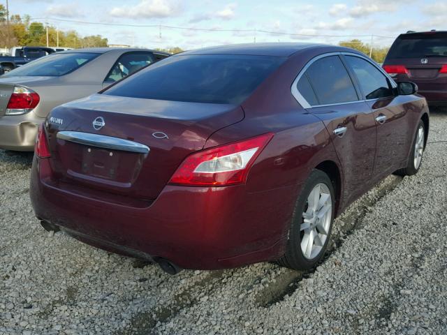 1N4AA5AP5AC856636 - 2010 NISSAN MAXIMA S MAROON photo 4