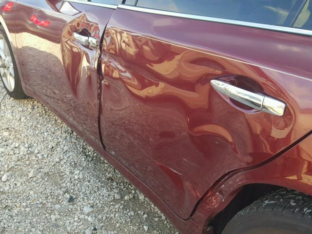 1N4AA5AP5AC856636 - 2010 NISSAN MAXIMA S MAROON photo 9