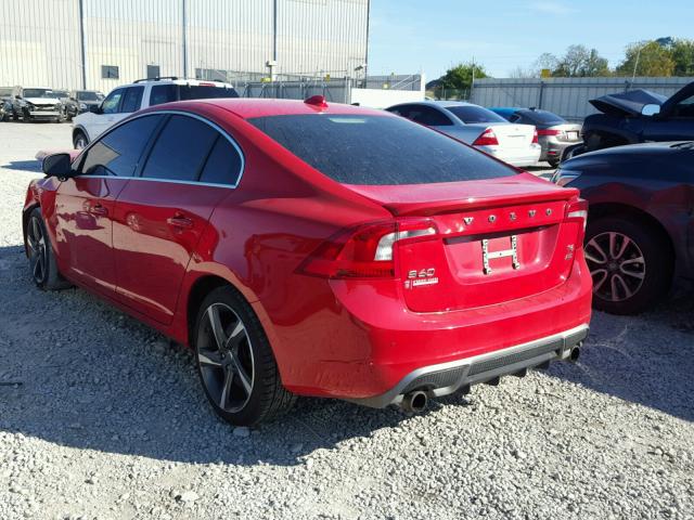 YV1902FH3D1223739 - 2013 VOLVO S60 T6 RED photo 3