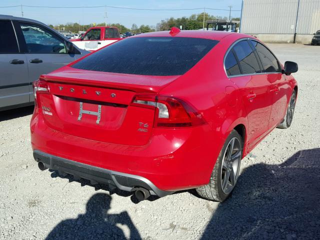 YV1902FH3D1223739 - 2013 VOLVO S60 T6 RED photo 4