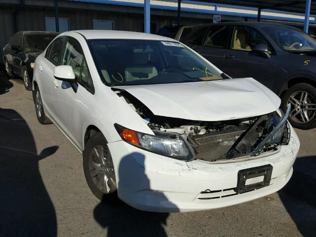 19XFB2F59CE370622 - 2012 HONDA CIVIC LX WHITE photo 1