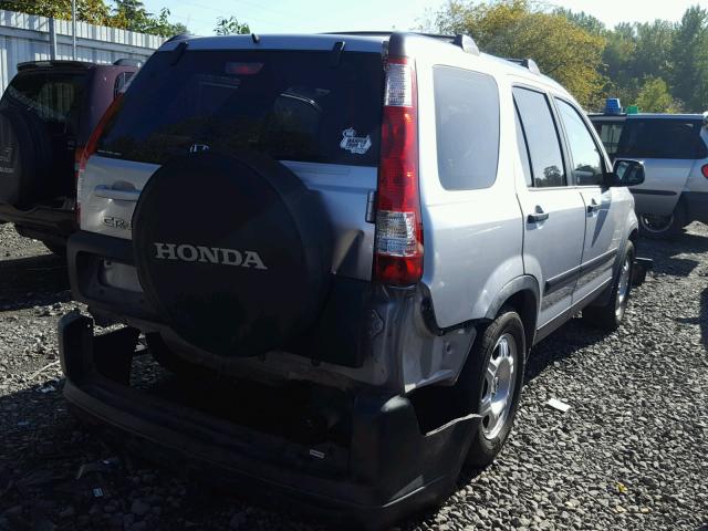 JHLRD78575C041884 - 2005 HONDA CR-V LX SILVER photo 4