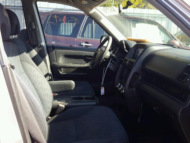 JHLRD78575C041884 - 2005 HONDA CR-V LX SILVER photo 5