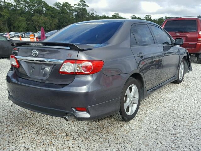 5YFBU4EE5CP072735 - 2012 TOYOTA COROLLA BA GRAY photo 4