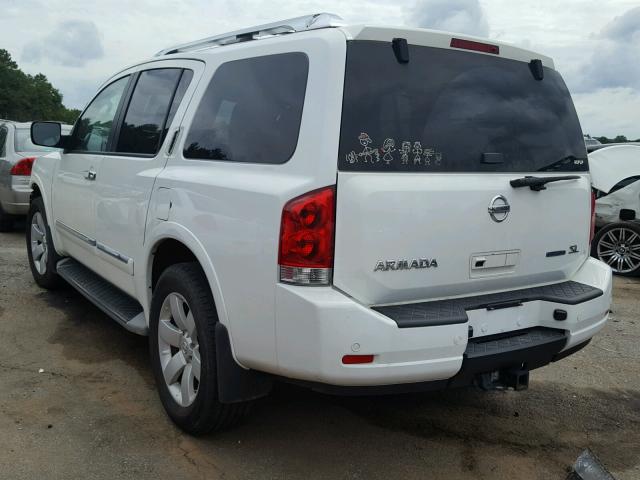 5N1BA0ND0CN602885 - 2012 NISSAN ARMADA SV WHITE photo 3