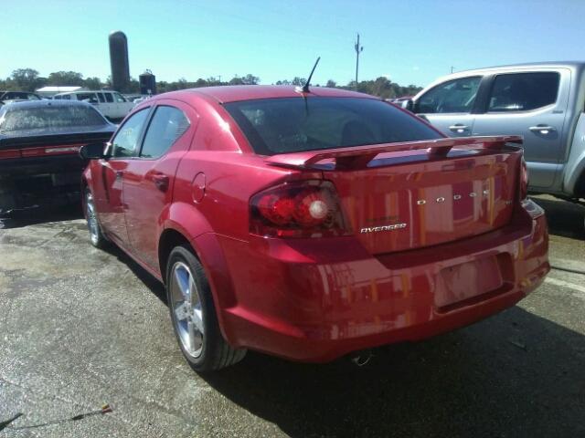 1C3CDZCG9DN768281 - 2013 DODGE AVENGER SX RED photo 3