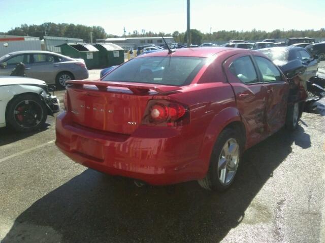 1C3CDZCG9DN768281 - 2013 DODGE AVENGER SX RED photo 4