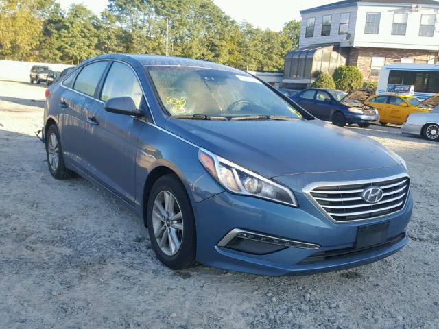 5NPE24AFXFH113721 - 2015 HYUNDAI SONATA SE BLUE photo 1