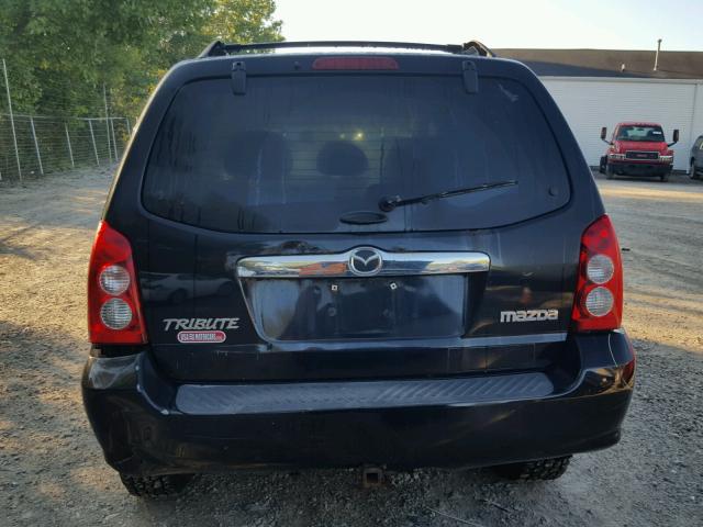 4F2CZ96126KM00291 - 2006 MAZDA TRIBUTE S BLACK photo 9