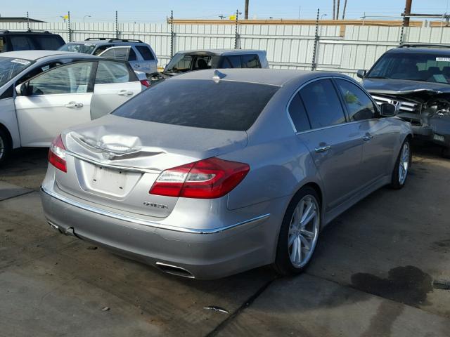 KMHGC4DD4CU205145 - 2012 HYUNDAI GENESIS 3. SILVER photo 4