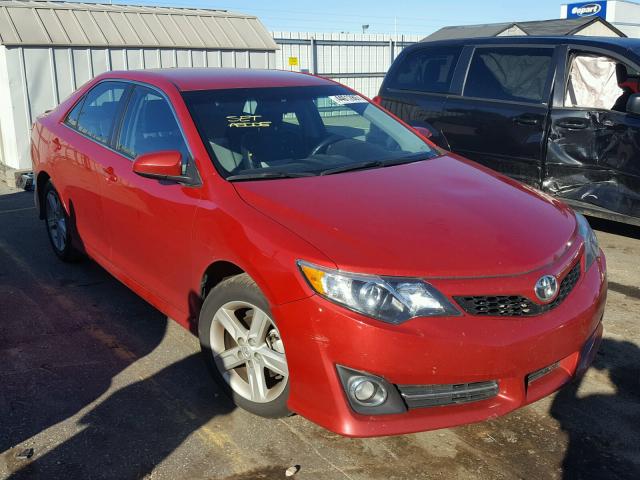 4T1BF1FK7EU741635 - 2014 TOYOTA CAMRY L RED photo 1