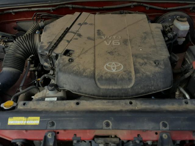 5TEMU52NX6Z191222 - 2006 TOYOTA TACOMA DOU RED photo 7