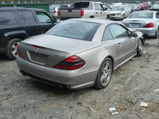 WDBSK74F03F026916 - 2003 MERCEDES-BENZ SL 55 AMG TAN photo 4