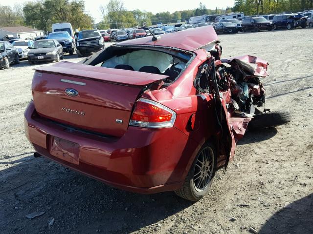 1FAHP3FN4BW133966 - 2011 FORD FOCUS SE RED photo 4