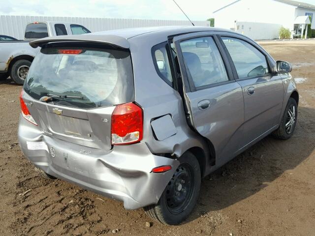 KL1TD66667B785940 - 2007 CHEVROLET AVEO BASE Сұр фото 4