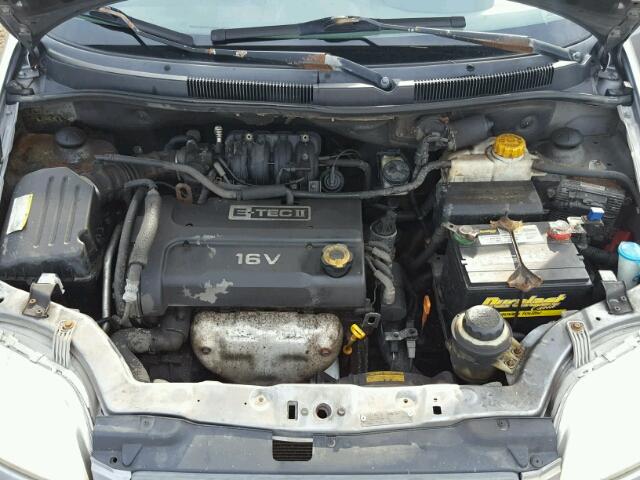 KL1TD66667B785940 - 2007 CHEVROLET AVEO BASE Сұр фото 7