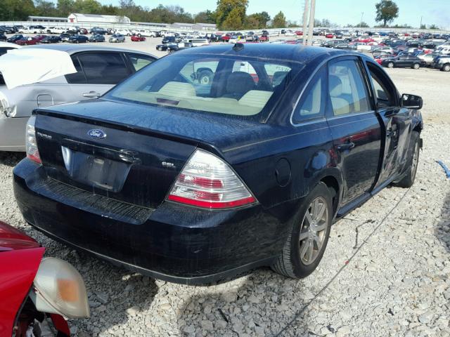 1FAHP24W48G121762 - 2008 FORD TAURUS SEL BLUE photo 4