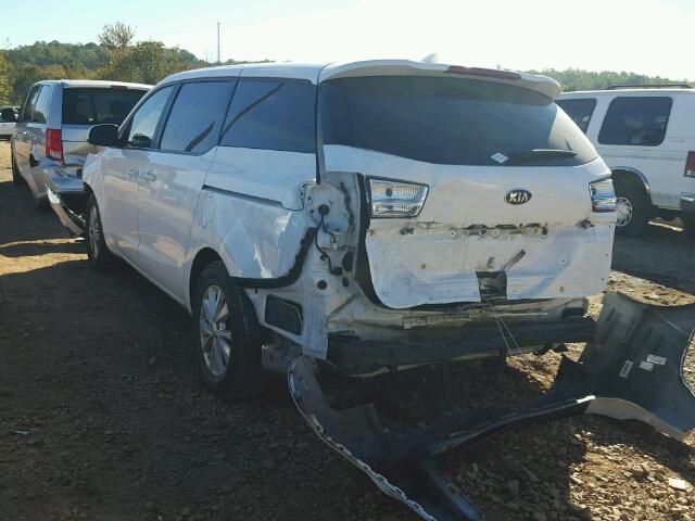 KNDMA5C11F6021672 - 2015 KIA SEDONA WHITE photo 3