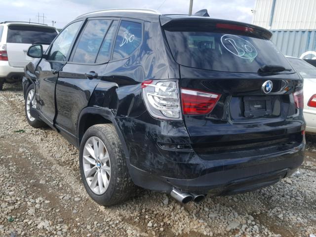 5UXWZ7C32H0V91702 - 2017 BMW X3 SDRIVE2 BLACK photo 3