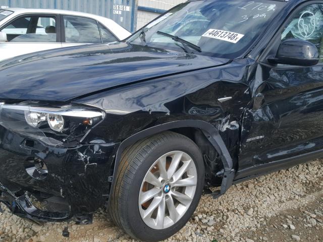 5UXWZ7C32H0V91702 - 2017 BMW X3 SDRIVE2 BLACK photo 9