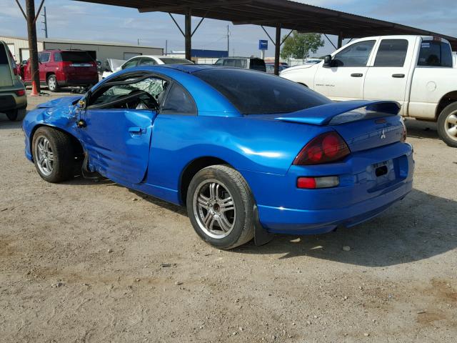 4A3AC44G02E070711 - 2002 MITSUBISHI ECLIPSE GS BLUE photo 3