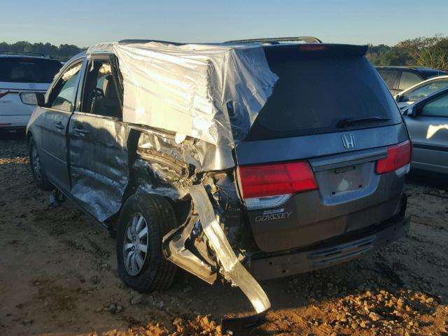 5FNRL3H74AB024192 - 2010 HONDA ODYSSEY EX GRAY photo 3