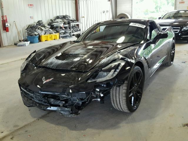 1G1YG2D71H5107292 - 2017 CHEVROLET CORVETTE S BLACK photo 2