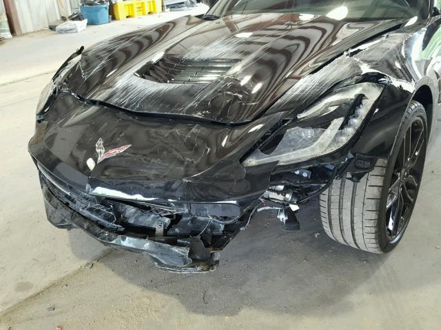 1G1YG2D71H5107292 - 2017 CHEVROLET CORVETTE S BLACK photo 9