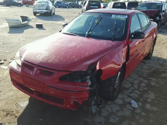 1G2NW52E82C177735 - 2002 PONTIAC GRAND AM G RED photo 2